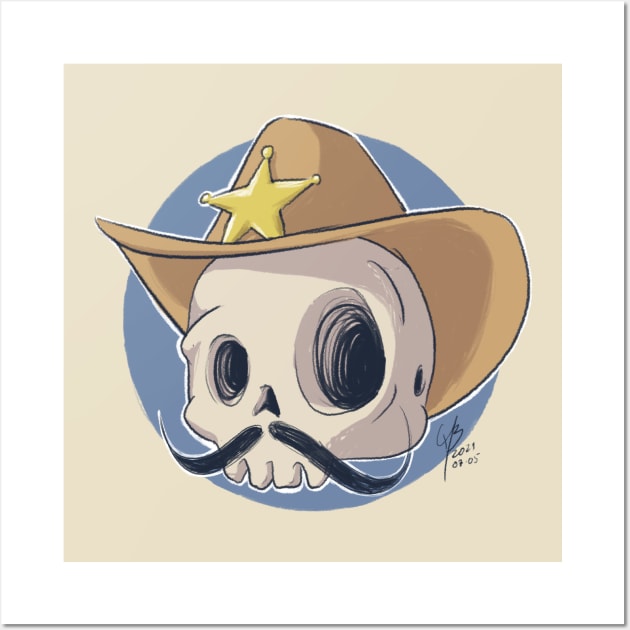 Skull Star Wall Art by MBGraphiX